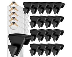 Daity 18 Pack - Hangerverbindingshaken - hangerverlenghaken - kunststof hangerverbindingshaken - geschikt voor het organiseren en opbergen van uw kledingkast.
