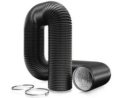 PVC afvoerslang 150 mm - Ventilatieslang met roestvrijstalen klemmen voor mobiele airconditioning, droger en ventilatiesystemen