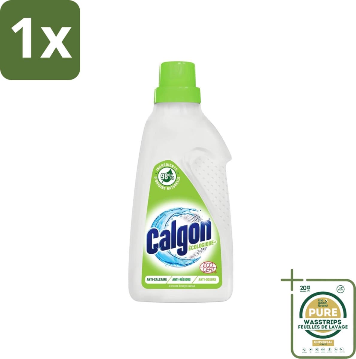 1 x Calgon - Wasmachinereiniger - Gel - Ecologisch - Tegen Kalkaanslag / Wasmiddelresten / Geuren - 750ml - 15 Wasbeurten- Wasmachine Reinigen - Kalkvrije Wasmachine - Wasmiddelresten Verwijderen - Geuren Neutraliseren - Ecologische Reiniger — afbeelding 1