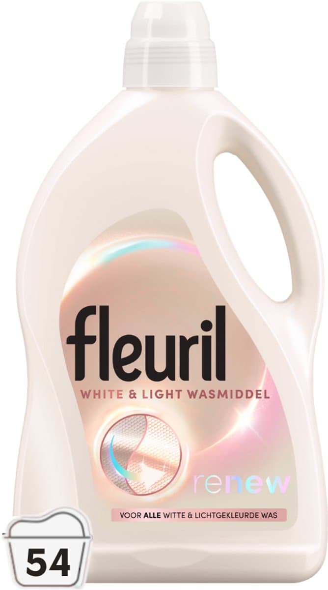 Fleuril White & Light - Vloeibaar Wasmiddel - Witte en Pastelkleuren Was - 54 Wasbeurten - Grootverpakking — afbeelding 1