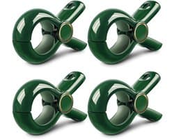 4 Stuks - Kunststof Wasknijpers - Wasknijpers - Grote Badhanddoekklem - Strandhanddoekklem - Winddichte Handdoekklem - Kledingklem - Sterke Handdoekklem - Groen