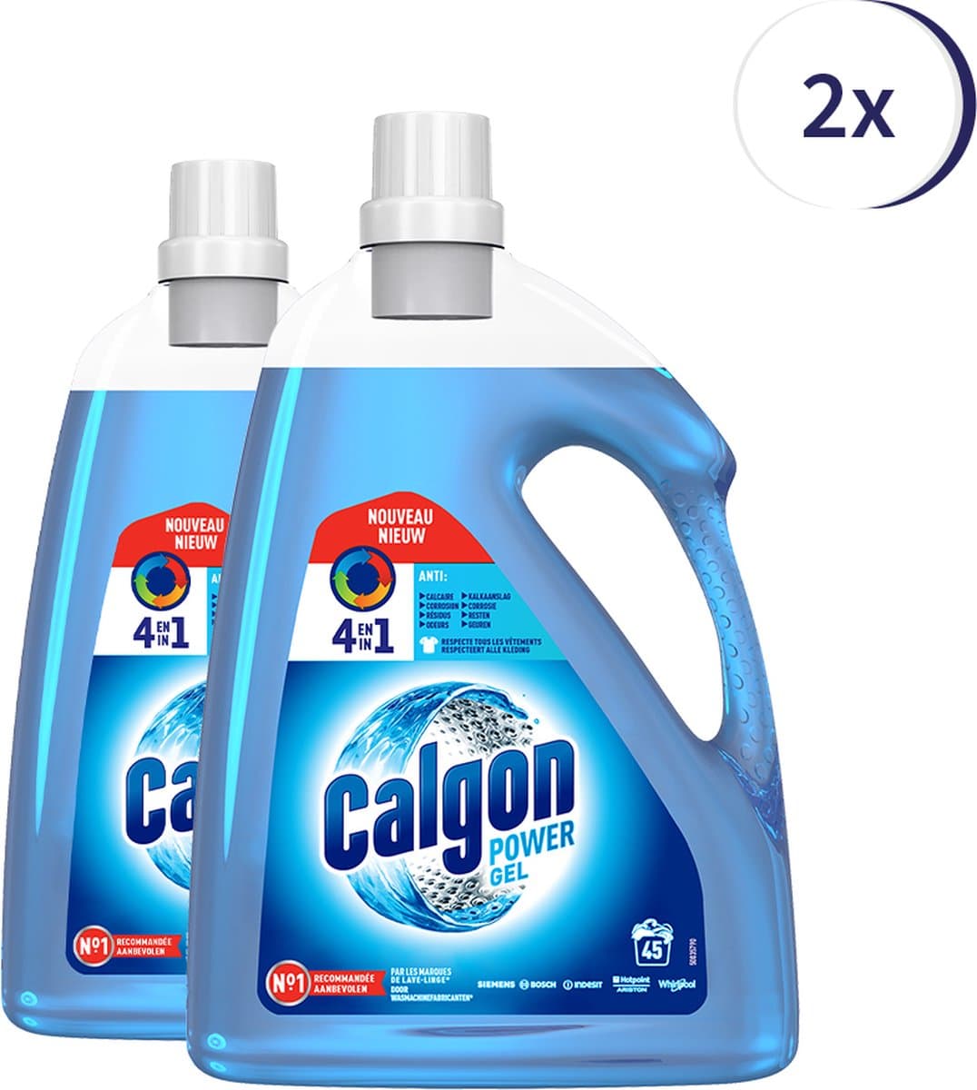 Calgon 4in1 Gel 2250 ml x2 — afbeelding 1