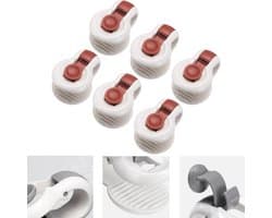 Stevige Dekbed clips - Dekbedclips - Dekbed Knijpers - Clip Dekbedovertrek - 6 stuks - Wit / Rood — afbeelding 1