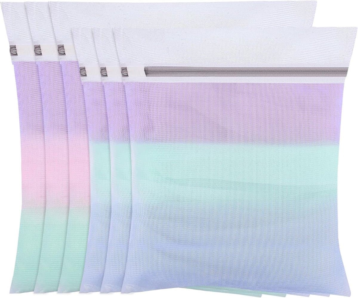 Wasnet voor wasmachine - 6 stuks fijnmazige waszakken met ritssluiting in 2 maten voor overhemden, ondergoed en babykleding — afbeelding 1