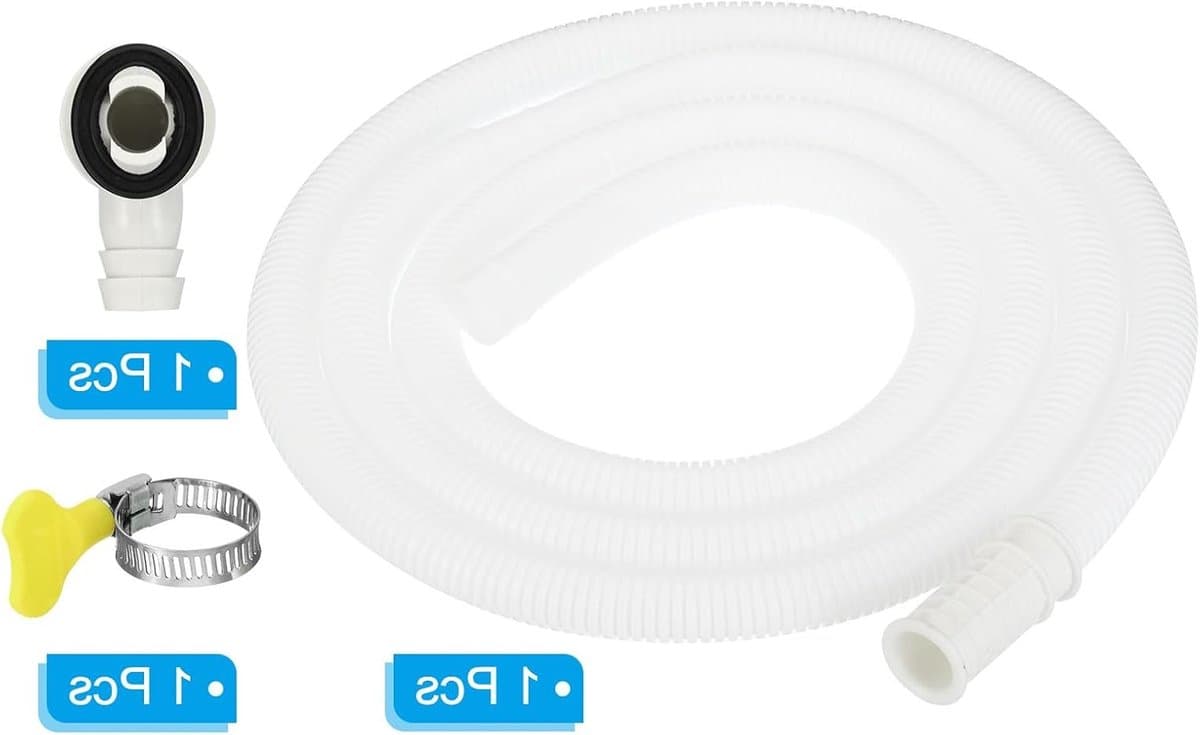 2m Air Conditioner Afvoerslang Kit, Universele Afvoerconnector met Klem voor Mini Split en Raam AC, Wit, Geschikt voor Vaatwasser en Kraan — afbeelding 1