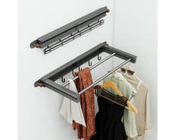 Inklapbare droogmolen - RVS - Uittrekbaar - Voor Balkon - Compact en Duurzaam