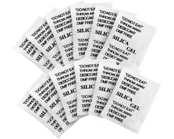 Gel Sachets zakjes, 100 stuks, silicagel, droogmiddel in levensmiddelenkwaliteit, efficiënte vochtabsorberende voor levensmiddelen, diervoeding, badkamer, keuken, pasta, koffie