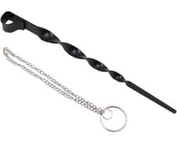 Regenketting Anker - Grondanker Regenpijp - Tuin Decoratie - Verstelbaar Spiralen Anker - 33 cm Paal - Mat Zwart