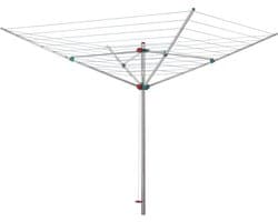 Droogmolen XL - Wasrek Buiten - Was Drogen - Drie Draagarmen - 40 Meter Lijn - Zilver