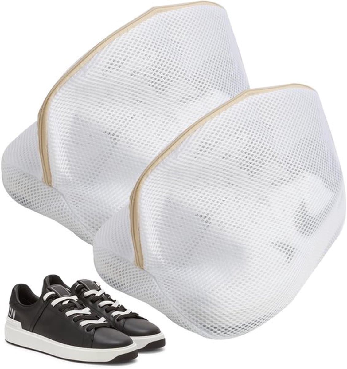 Schoenwaszak Set van 2 - Drie-laags Net - Waszak voor Schoenen - Herbruikbare Waszak - Polyester - 23 x 23 x 33 cm — afbeelding 1