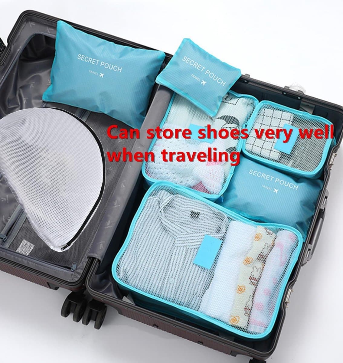 Waszakken voor Schoenen - Polyester - Duurzame Ritssluiting - Opvouwbaar - Voor Wassen en Organiseren — afbeelding 1