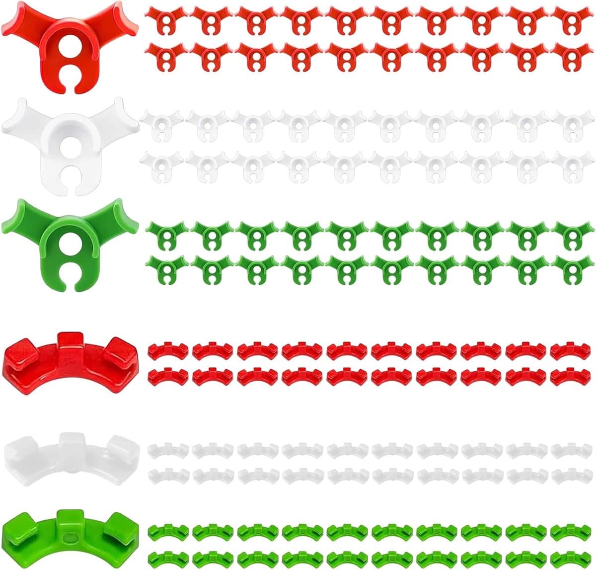 120 stuks plantenbuigers, 90 graden planttraining, buigclips, LST-clips, plantensteunclips, plantengroei, buiger, plantentrainer voor lage belasting, 3 kleuren, 2 maten — afbeelding 1