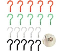 Thijox - Antislip Hanger Clips - 20 Stuks Washaken - Draagbare Antislip Plastic Hangers - Grote Wasknijpers voor Kleding, Hoeden, Handdoeken, Sokken -