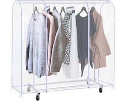 Kledingstand met Transparante Beschermhoes van 180 cm, Waterdicht en Beschermt Kleding tegen Zon en Stof