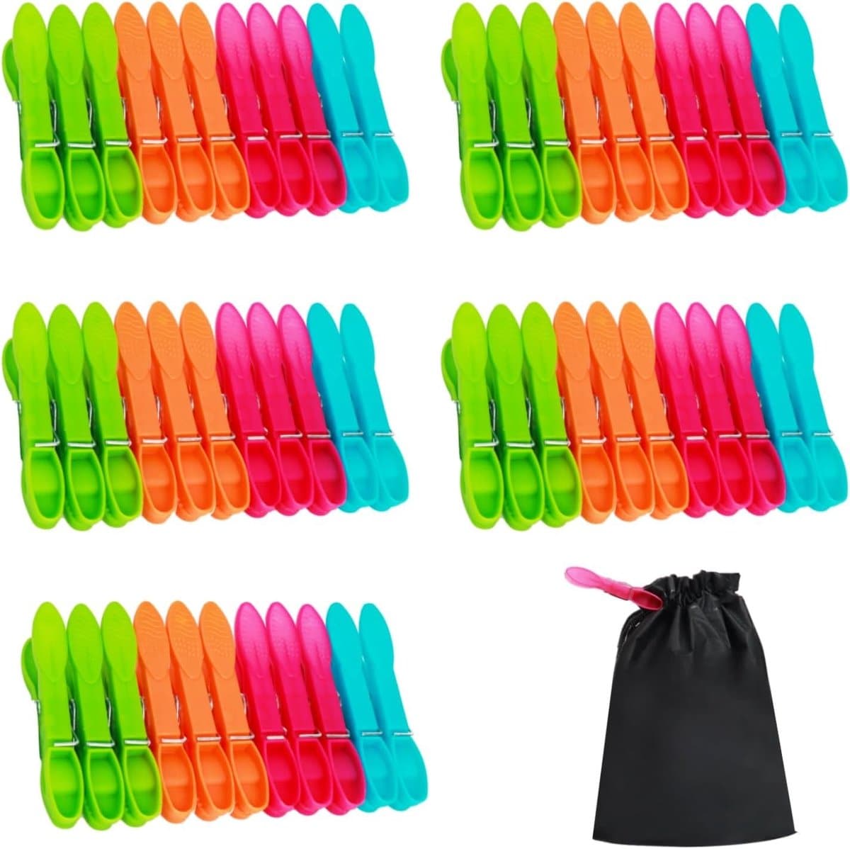 Wasknijpers - Veelkleurig - Extra Sterk - Antislip - Voor Waslijn en Wasrek — afbeelding 1