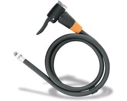 SnelShoppen - Fiets pomp slang met E.V.A.-kop voor Renncompressor, geschikt voor alle ventielen, M8 x 0,75, zwart, ideaal voor fietsen, sport en recre