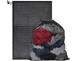 Waszakken voor wasgoed, net, 70 x 90 cm, grote waszakken met trekkoord, herbruikbaar, voor wasmachine, jas, beddengoed, ondergoed, kleding