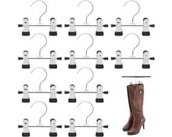 Dailygoods - 10 stuks multifunctionele wasknijpers van metaal - Antislip en roestvrijstalen haak