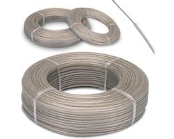 Waslijn Touw - Drooglijn Outdoor - Was Ophangen - Stalen Kern - 50 Meter - Grijs