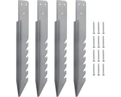 SnelShoppen - Ground Anchors voor Schommels, Tuin, Windbestendig, Kinderschommels, 420 mm, Galvaniseerd Staal, Hoogwaardig en Duurzaam