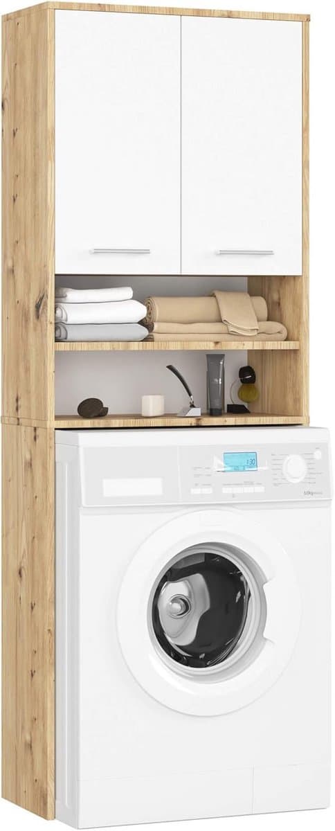 Wasmachine Ombouw - Opbouwmeubel - Kast Wasdroger - Meubel - ruimtebesparend — afbeelding 1