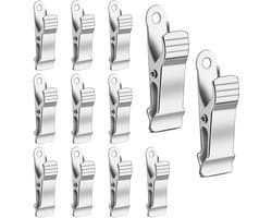 Cosensi - Metal Clips - Multifunctionele Krokodilklemmen - 12 Stuks - Voor Foto's en Gordijnen - Handige Bevestigingsclips - Ideaal voor Kleding en...