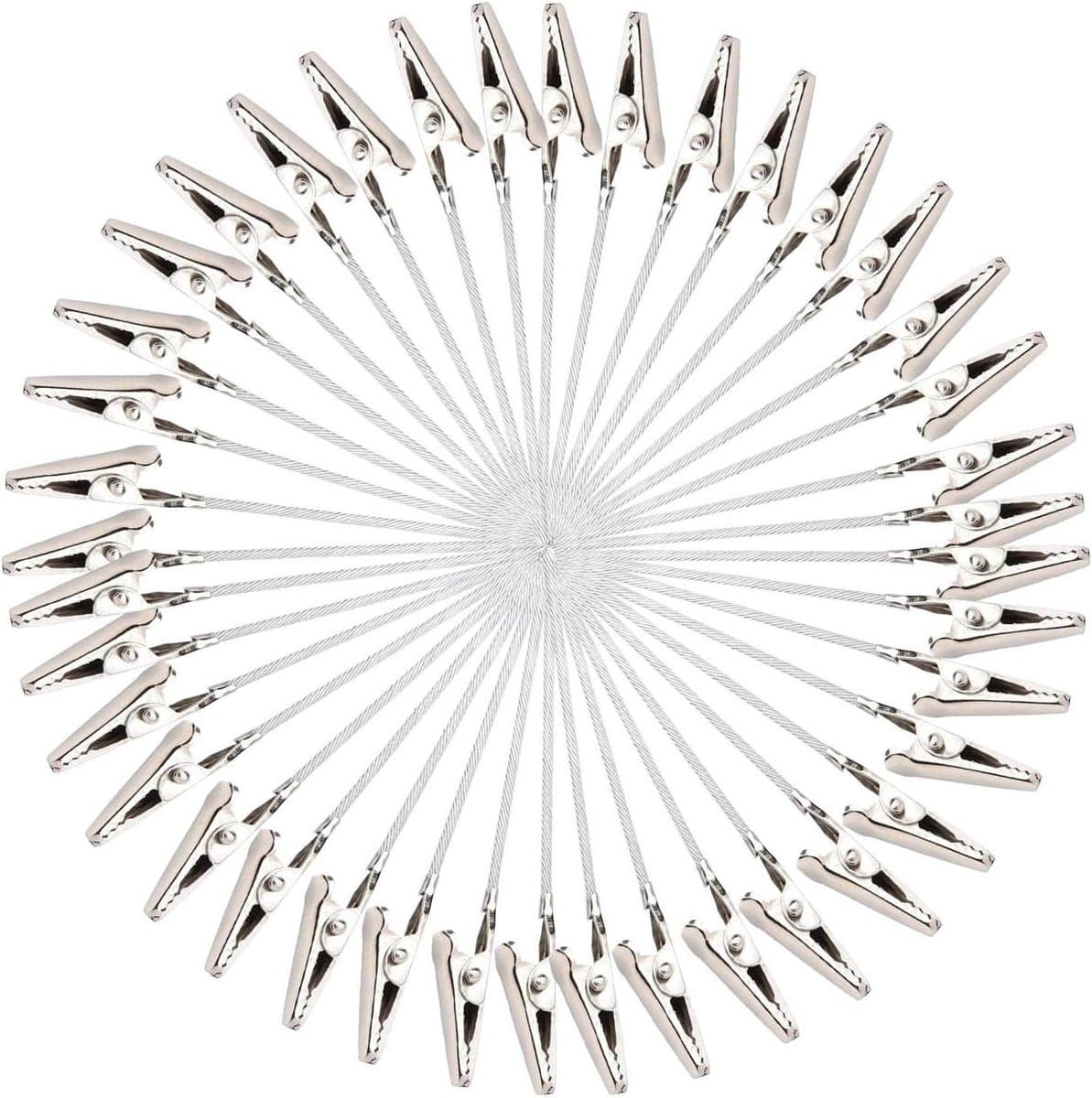 Fotoclips - Metalen klemmen - Notities presenteren - Stevig metaal - 40 stuks - Zilverkleurig — afbeelding 1