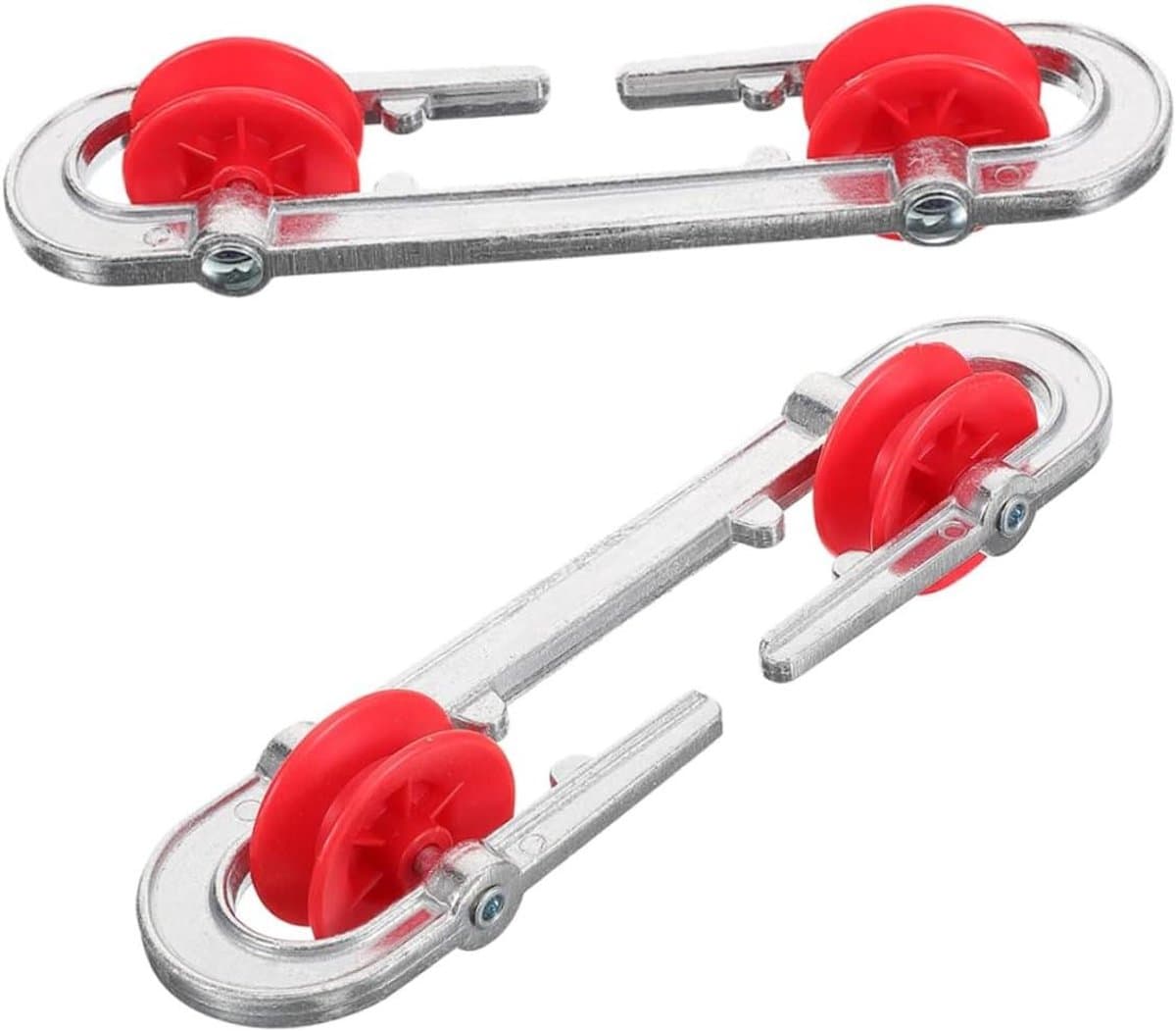 Kledinglijn Separator - Waslijn Verdeler - Ruimte Besparen - Verstelbaar Pulley Systeem - 2 Stuks - Rood — afbeelding 1
