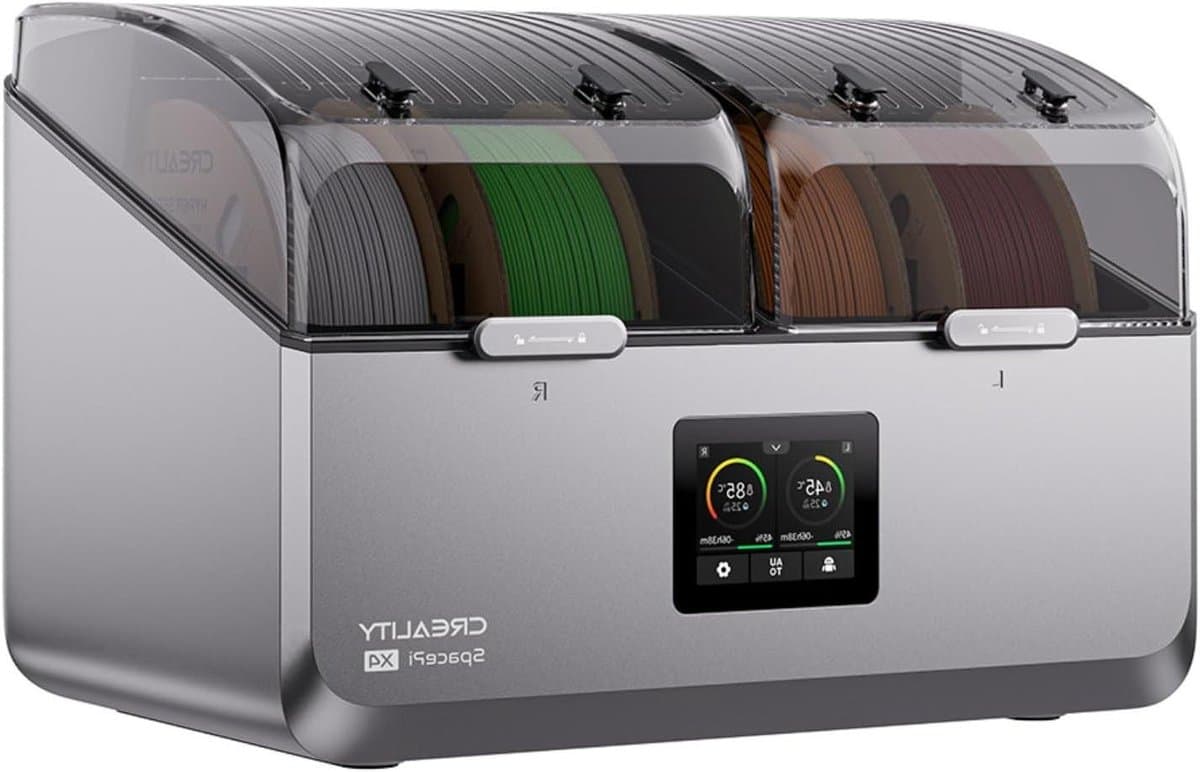 Filament Droger - Spoel Droger Opbergdoos - 3D Printen Verbeteren - Twee Onafhankelijke Kamers - 4 Spoelen - Wit — afbeelding 1