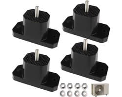 Trillingsdempers - Rubberen Lagers - Airco Stabiliseren - Buitenunit Ondersteuning - 4 Stuks - Zwart