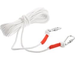 Drogend Touw - Waslijn Draad - Kleding Drogen - Met Haken - 10 Meter - Wit