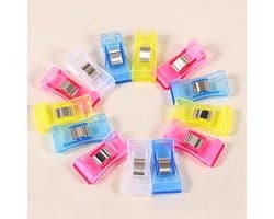 20 Stuks Multicolor Naaiclips Quilten Clips Stof Quilten Craft Gereedschap Multifunctionele Plastic Clips voor Naaien Binding, Naaien Benodigdheden Crafting Gereedschap DIY Hemming Linialen, Quilten