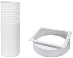 Afvoerslang Aansluitset - Airco Slang Set - Airco Installatie - Traploos Verstelbaar - Tot 150 cm - Wit