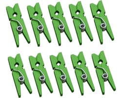 Houten Knijpers - Foto Clips - Decoratie Ophangen - Mini Formaat - 300 Stuks - Groen