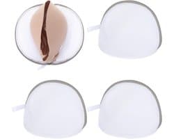 Set van 4 Wasnetten voor Bh's 19 x 17 cm - Mesh Waszak met Rits voor Lingerie Bescherming en Wassen
