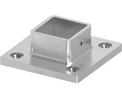 Muur Vloeranker - Bevestigingsbeugel - Vaste Bevestiging - Roestvrij Staal V4A - 30x30mm - Zilverkleurig