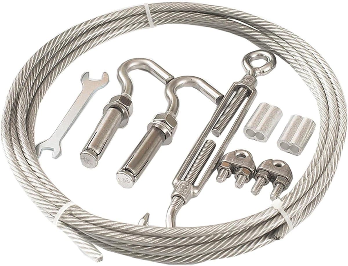 Roestvrijstalen Kabel - Ophangdraad Metaal - Kleding Drogen - Duurzaam Gecoat Staal - 35 Meter - Zilverkleurig — afbeelding 1
