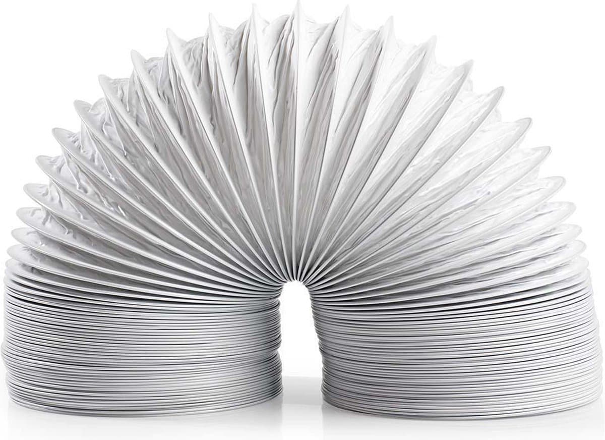 Nedis PVC Luchtafvoerslang - 100 mm - 1.50 m - Geschikt voor: Luchtventilatie / Wasdrogers - Wit — afbeelding 1