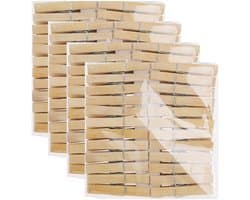 Bamboe wasknijpers - 192x - hout - 7 cm