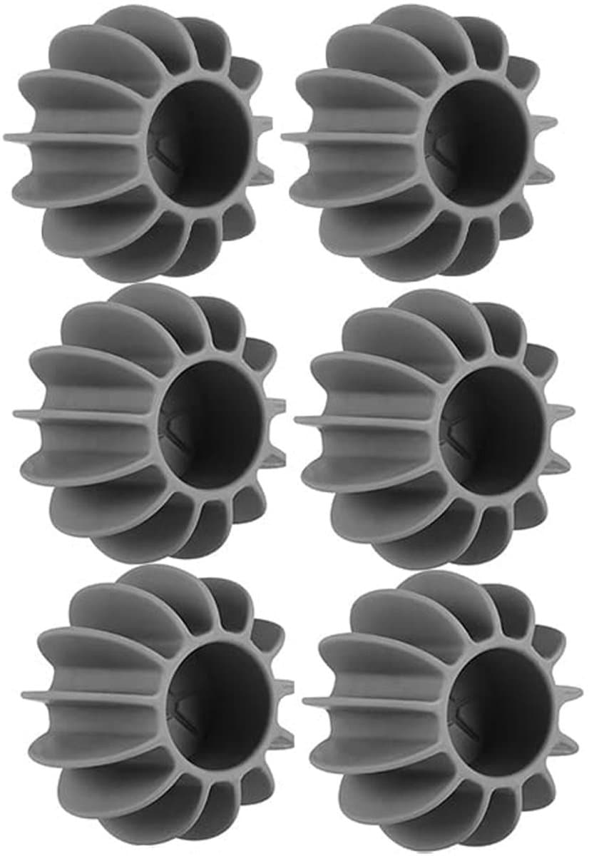 6-stuks wasbal - Schrobbal - Verwijderaar van dierenhaar -- Herbruikbaar - Wasmachinebal - Diepe reiniging en klitvrij voor kleding - Wasmachine- en drogerbal - Grijs — afbeelding 1