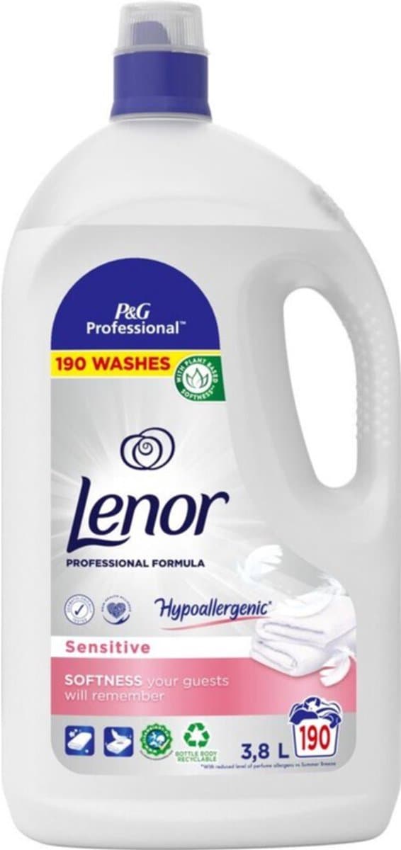 Lenor Wasverzachter Professional Sensitive 190 wasbeurten - 3,8 liter — afbeelding 1