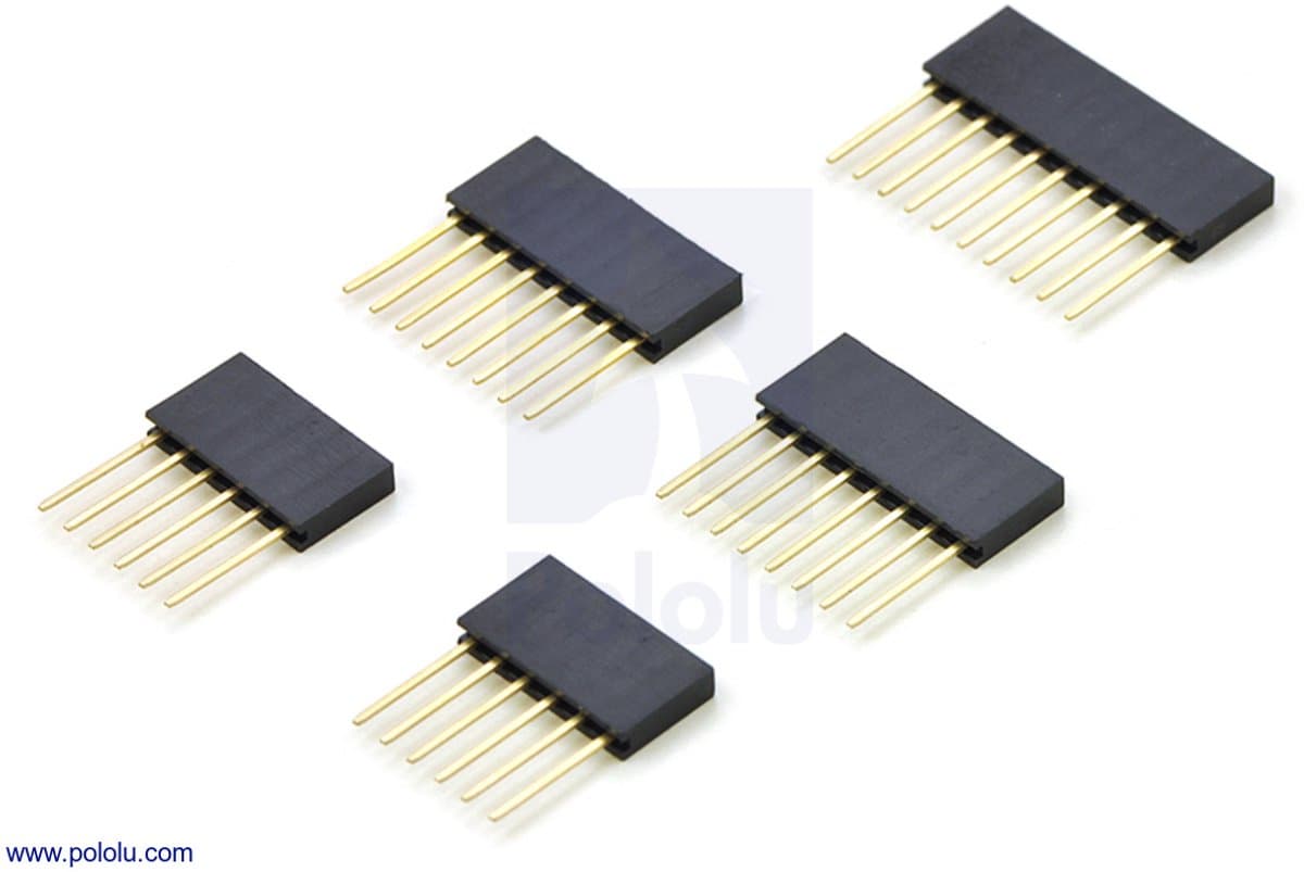 Stapelbare 2,54mm Vrouwelijke Header Set geschikt voor Arduino Shields Pololu-1035 — afbeelding 1
