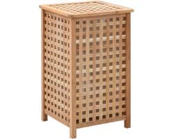 vidaXL - Wasmand - 39x39x65 - cm - massief - walnotenhout