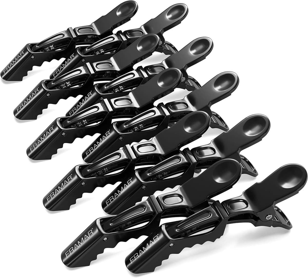 Professionele Haar Klemmen Set voor Stylen en Knippen - 10 Stuks Zwart — afbeelding 1