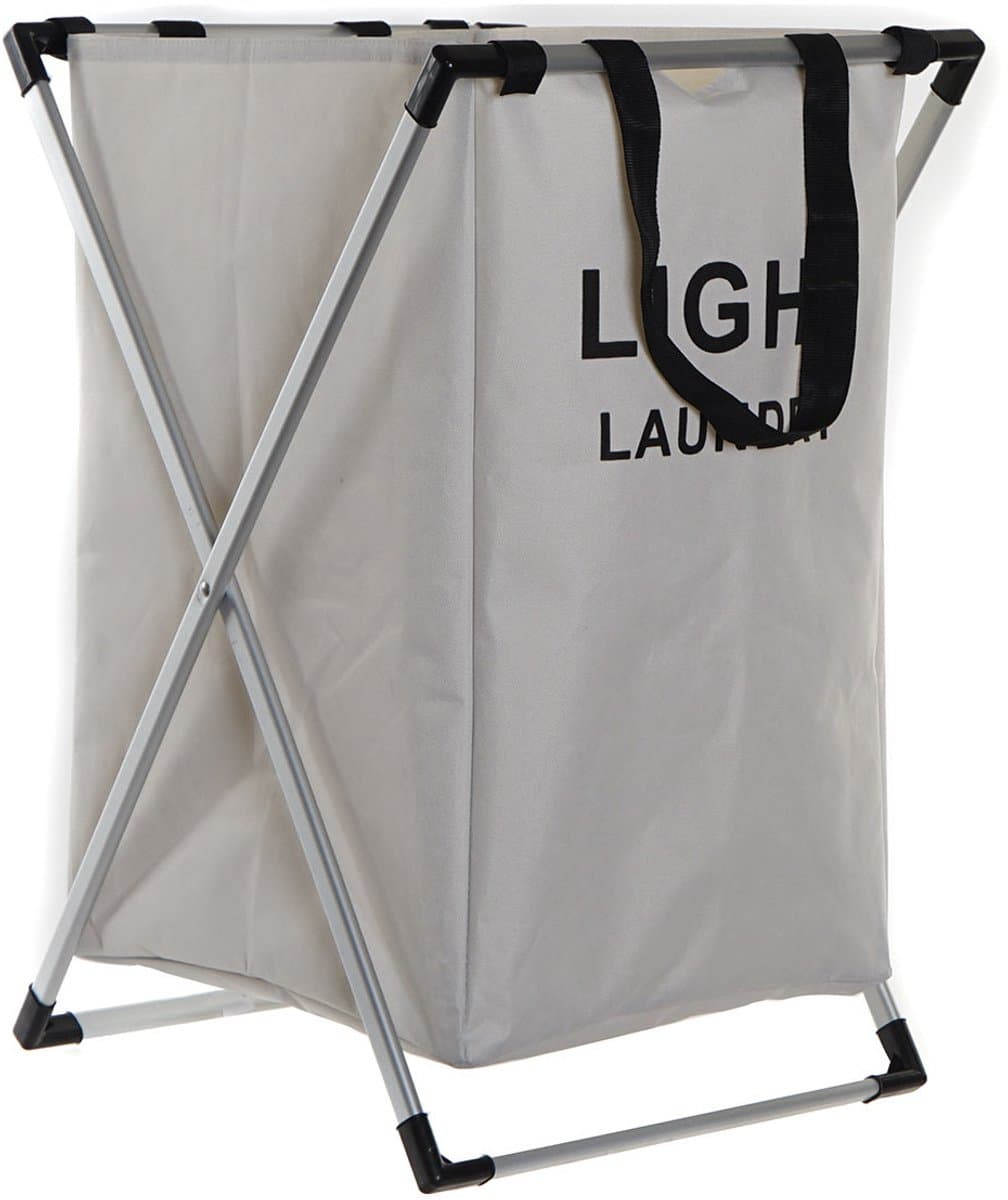 Benson Wasmand Profi - 1x opvang waszak - 60 Liter compartiment - Light - 39 x 38 x 60 cm - aluminium frame — afbeelding 1