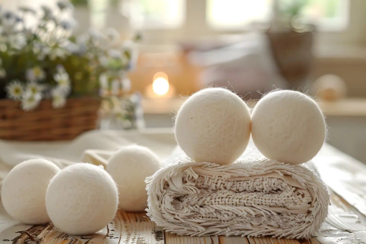 Set van 3 Ecologische wollen droogballen - duurzaam alternatief van wasverzachter 3st — afbeelding 1