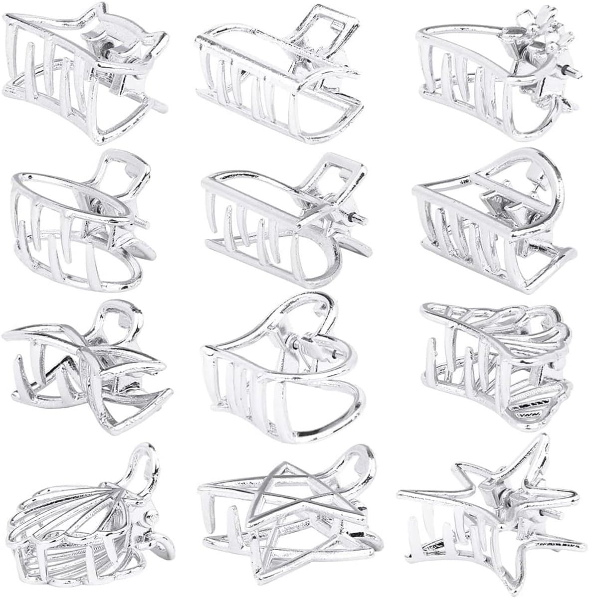 Mini Haarclipjes Set - Kleine Metalen Grijpers voor Dik en Dun Haar (Zilver) — afbeelding 1