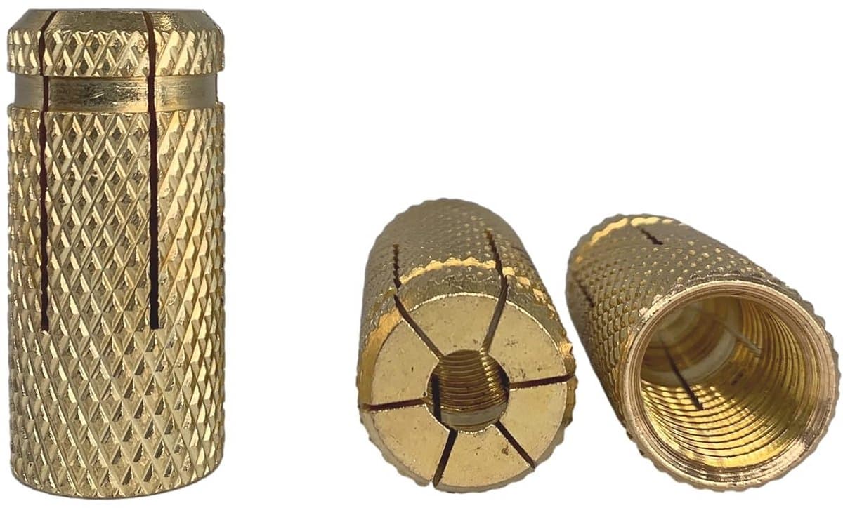 Pack van 4 Messing Drop Ankers M16 x 42 mm voor Beton en Metselwerk — afbeelding 1