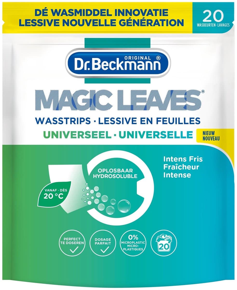 Dr. Beckmann Magic Leaves Universeel - Wasstrips - Wasmiddeldoekjes — afbeelding 1