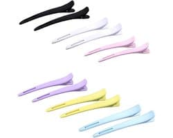 12x Professionele Kappers Klemmen voor Stylen & Knippen - Antislip Haarclips met Siliconen Band